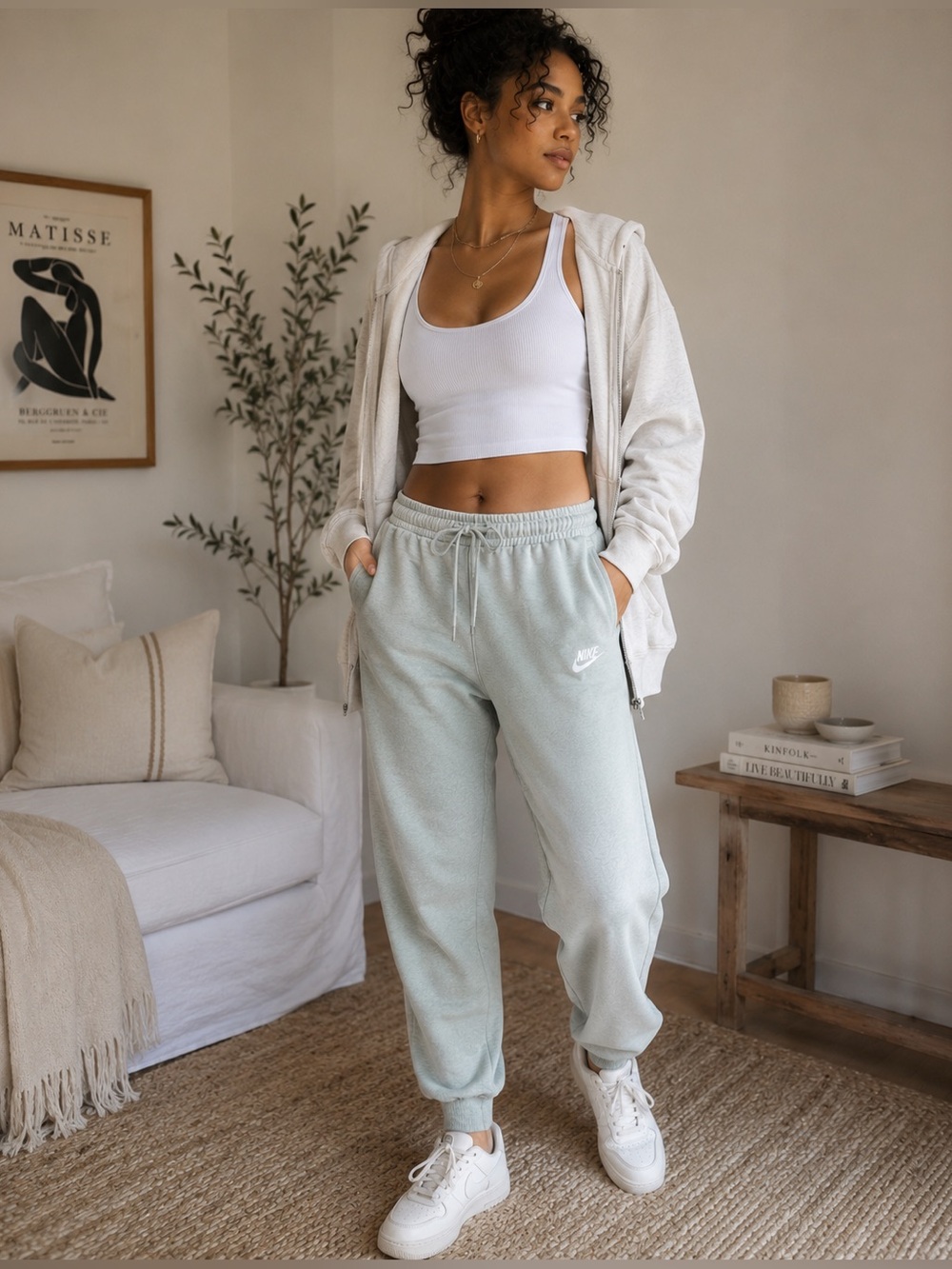 Nike Sportswear Club Fleece Jogger Sweatpants Sage Green Medium